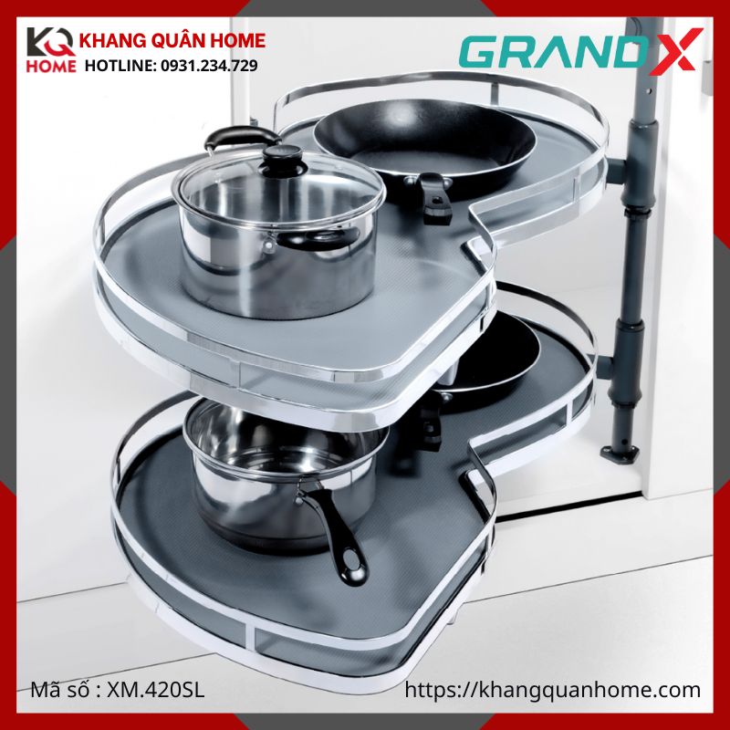  KỆ GÓC LIÊN HOÀN CHIẾC LÁ GRANDX XM.420SL (TRÁI)