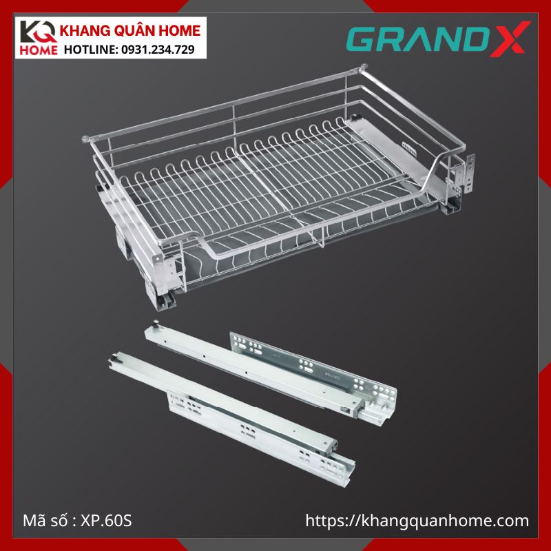 GIÁ XOONG NỒI GRANDX 600MM NAN DẸT XP.60S