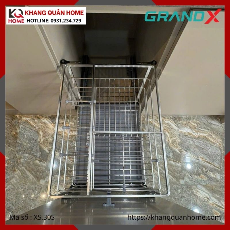 GIÁ GIA VỊ GRANDX NAN DẸT KHUNG THÉP 300MM XS.30S
