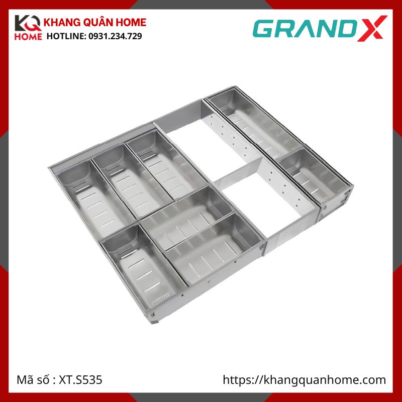 KHAY CHIA MUỖNG NĨA GRANDX SUS304 XT.S535