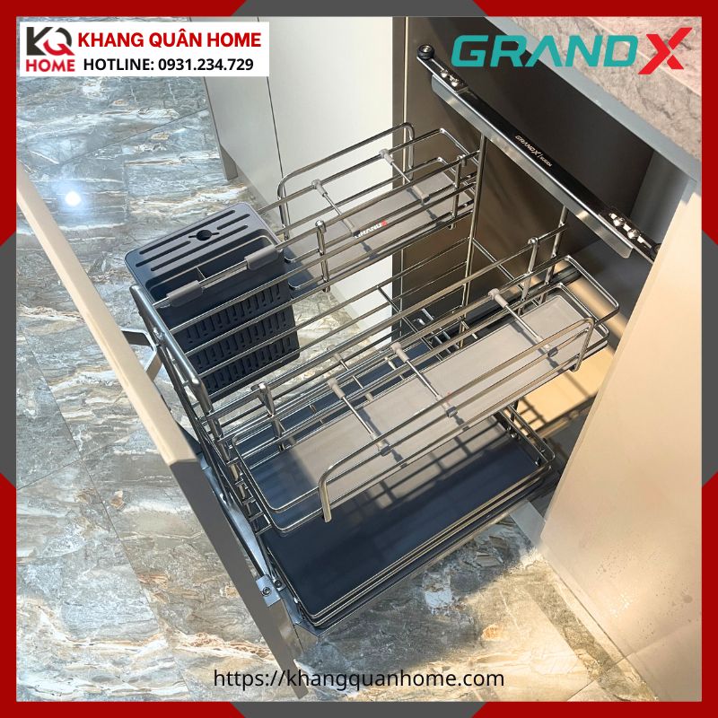 GIÁ GIA VỊ DAO THỚT GRANDX 400MM NAN OVAL KHUNG THÉP XK.40M
