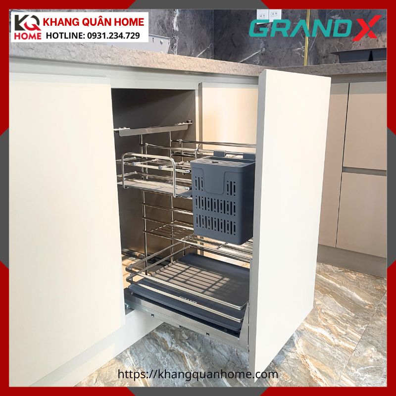 GIÁ GIA VỊ DAO THỚT GRANDX 400MM NAN OVAL KHUNG THÉP XK.40M