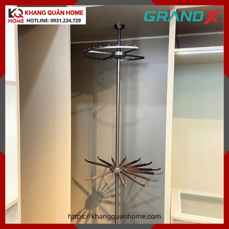 KỆ XOAY GÓC TỦ QUẦN ÁO GRANDX 270° 3 TẦNG XM.270C