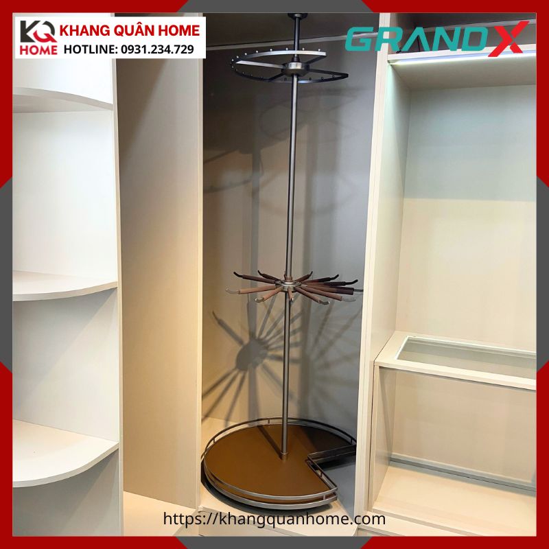 KỆ XOAY GÓC TỦ QUẦN ÁO GRANDX 270° 3 TẦNG XM.270C