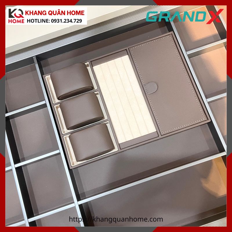 HÌNH ẢNH THỰC TẾ KHAY ĐỰNG TRANG SỨC GRANDX R800MM XM.80C